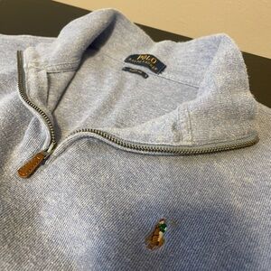 Polo by Ralph Lauren Men's Sky Blue Zip-Up Sweater